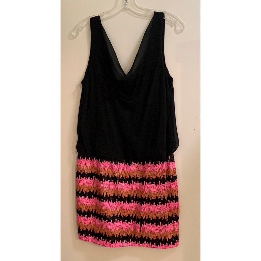 As U Wish Black Sequence Dress